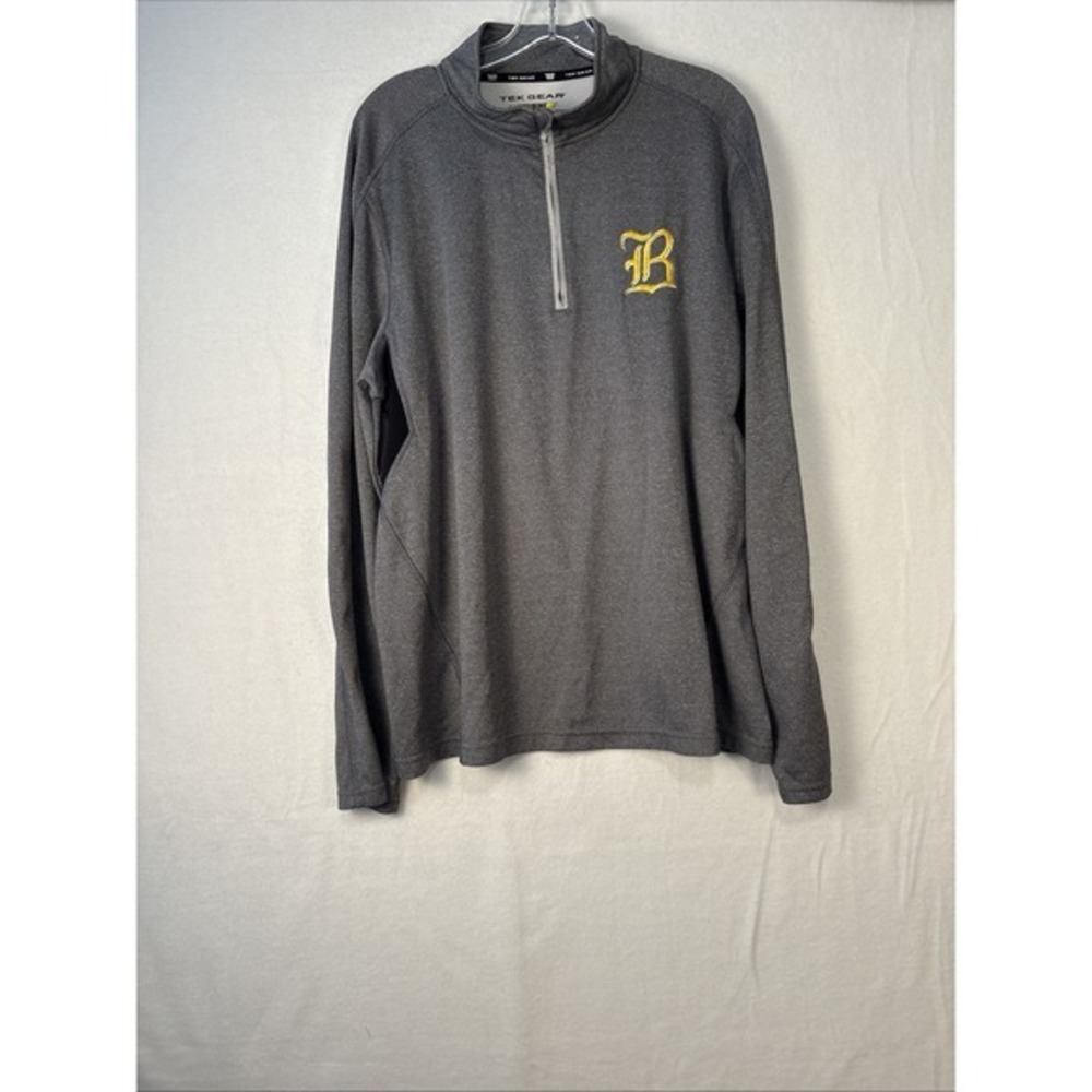 FR League Tek Gear 1/2 Zip Campus Pullover Sweatshirt Mens‎ 2XL Gray K1223